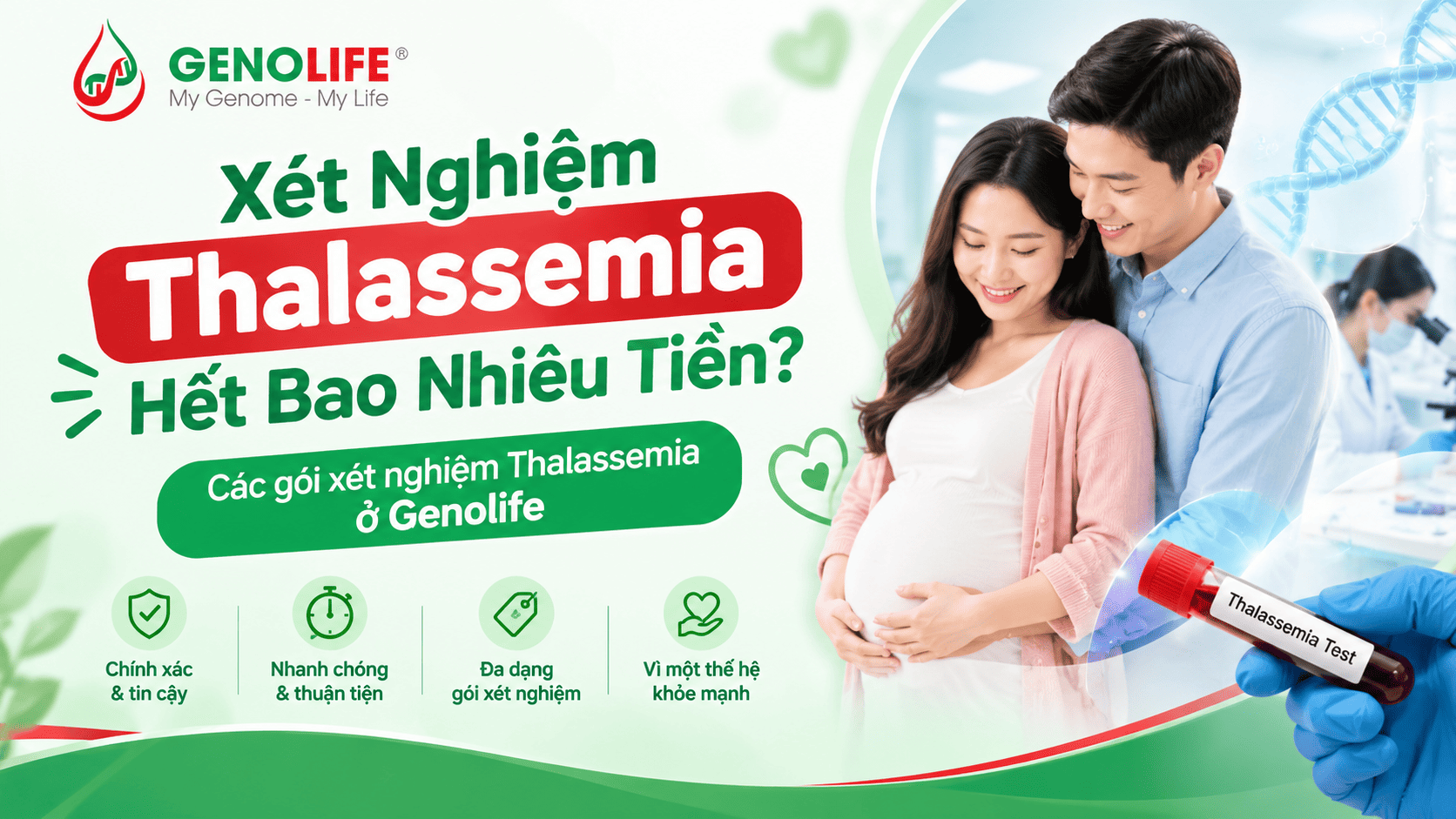 chi phí xét nghiệm Thalassemia ở Genolife